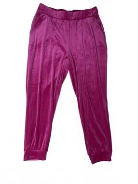 Magaschoni Large Pink Velour Jogger Pants